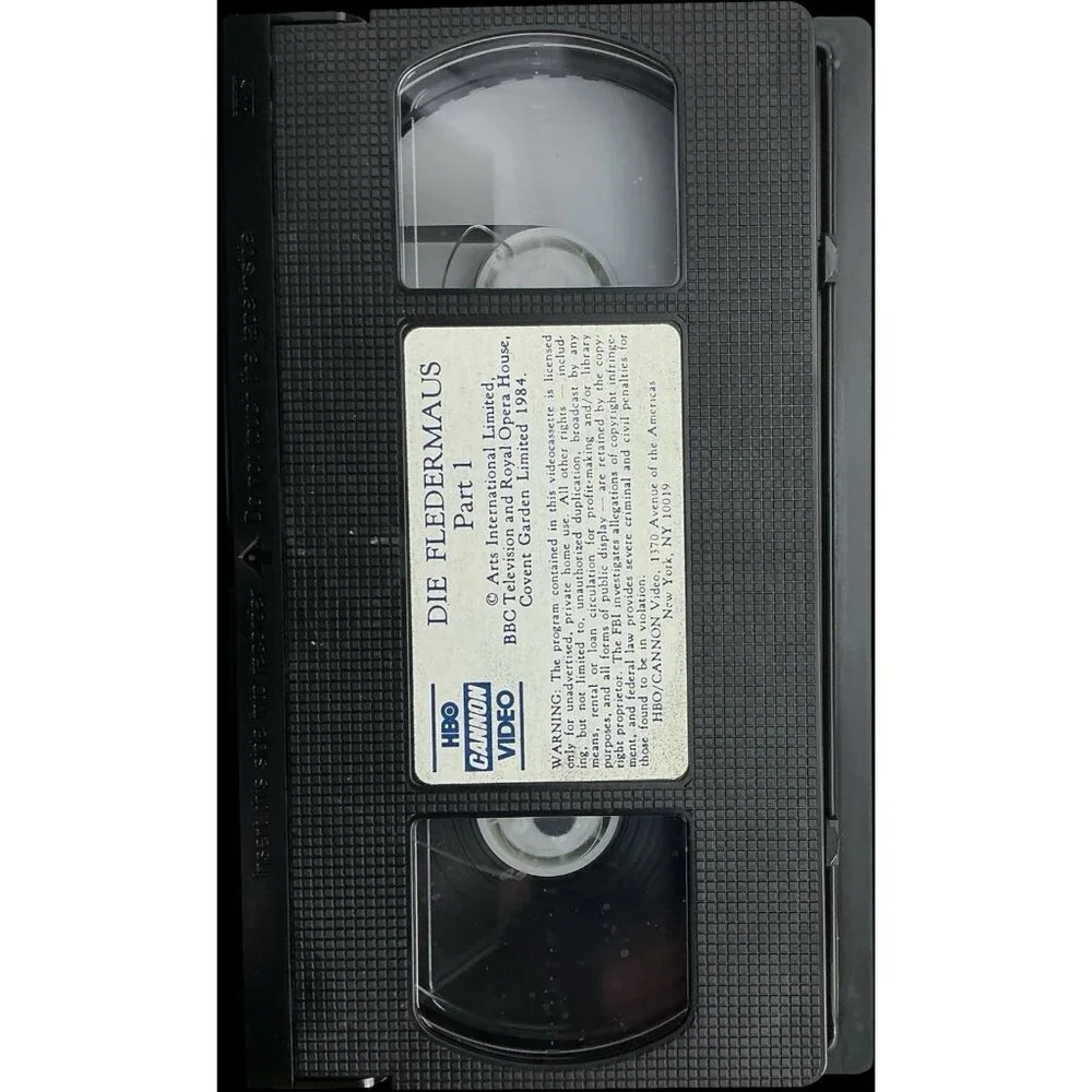The Royal Opera Covent Gardens Die Fledermaus Volume I  VHS 1984